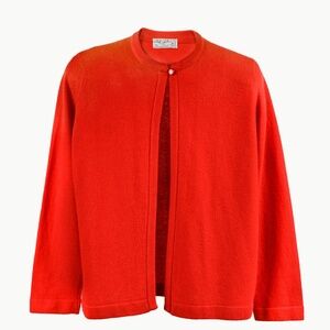 JAEGER London Vintage Red Cashmere Cardigan